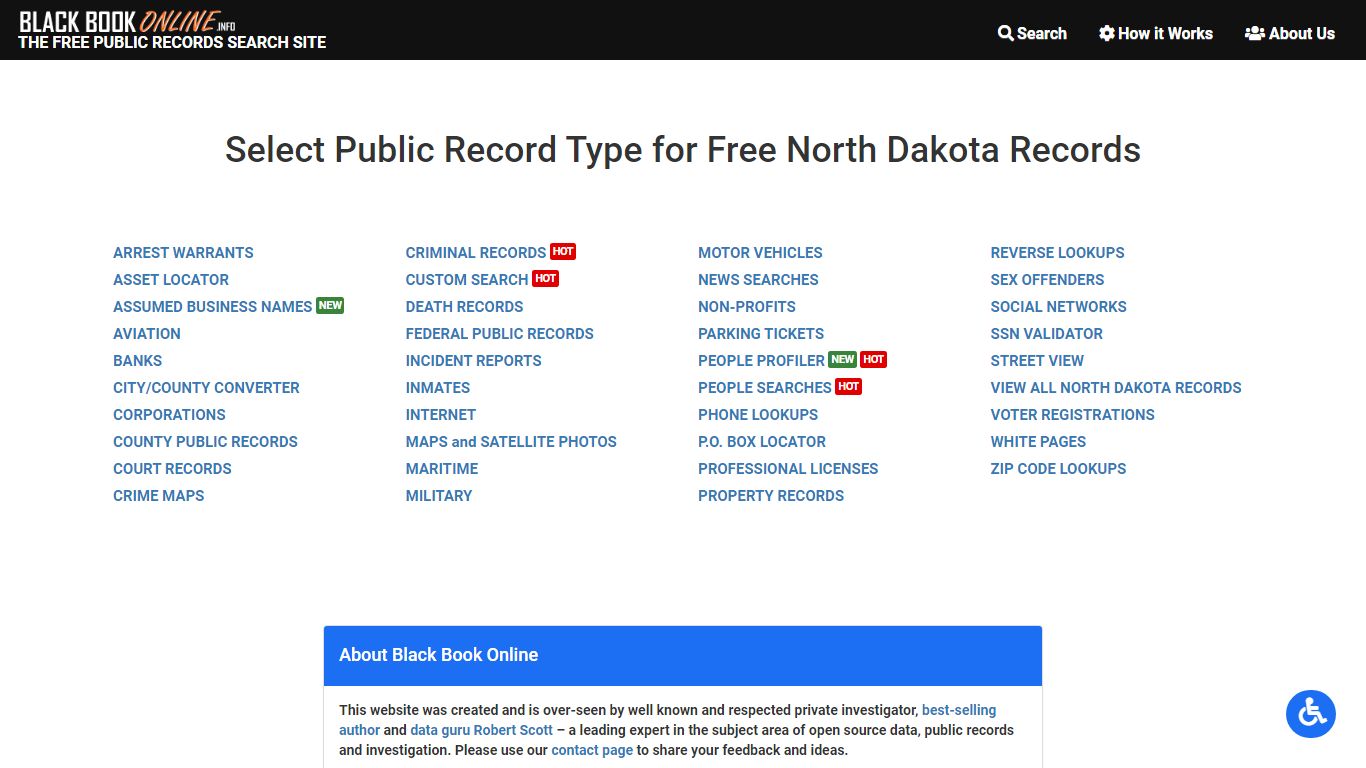 Free North Dakota Public Records Directory | Black Book Online